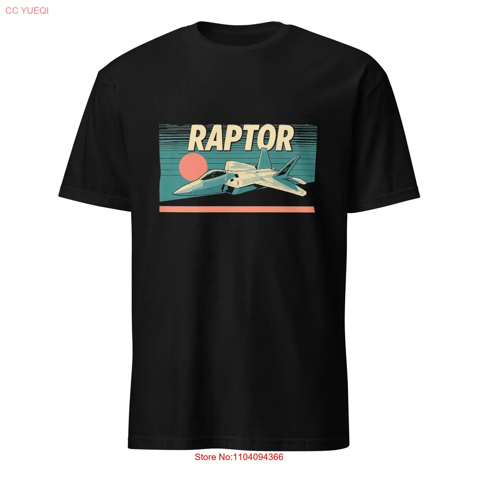 Military Shirt Men - F 22 Raptor Retro Sun T