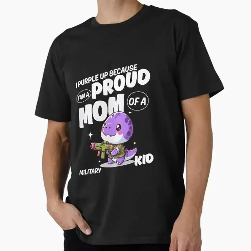 Military Shirt Men - Purple up Proud Mom of a