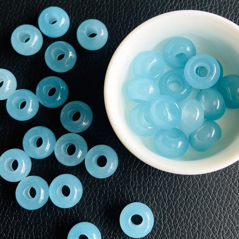 Mens Fashion Bracelet - 10pc Natural Sea Blue Treasure Large