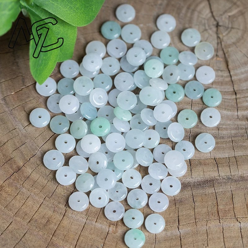10pcs Natural Emerald White Ja - Mens Fashion Bracelet 评论和价格