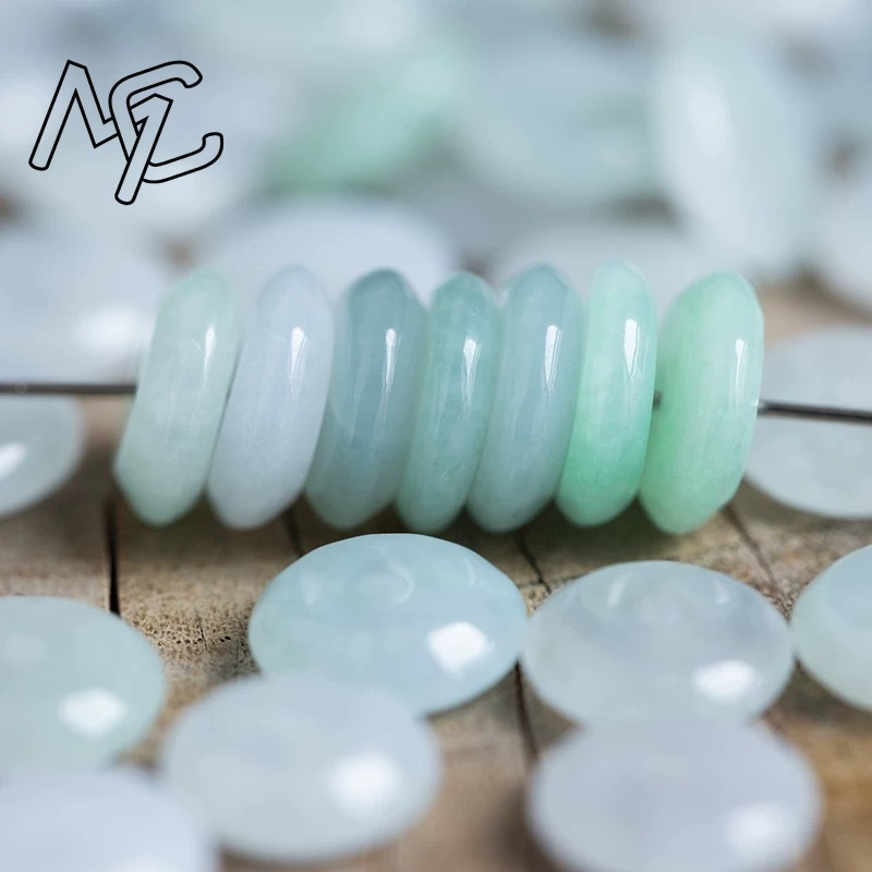 10pcs Natural Emerald White Ja - Mens Fashion Bracelet 评论和价格
