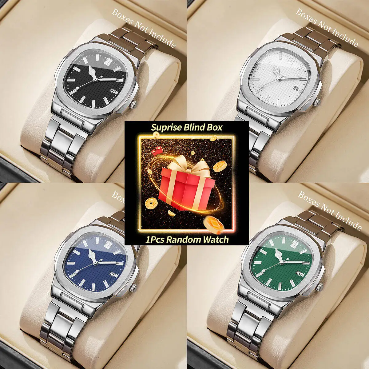1PC Surprise Mystery Watch Bli - Fashion Mens Watches 评论和价格
