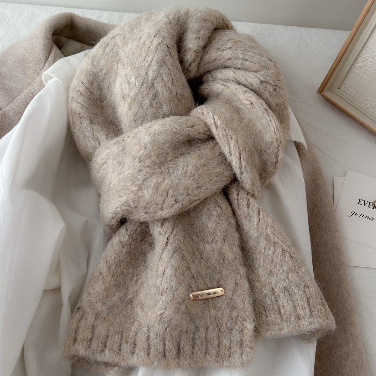 High Quality Wool Scarf Women  - Men Fashion Korean Style 评论和价格