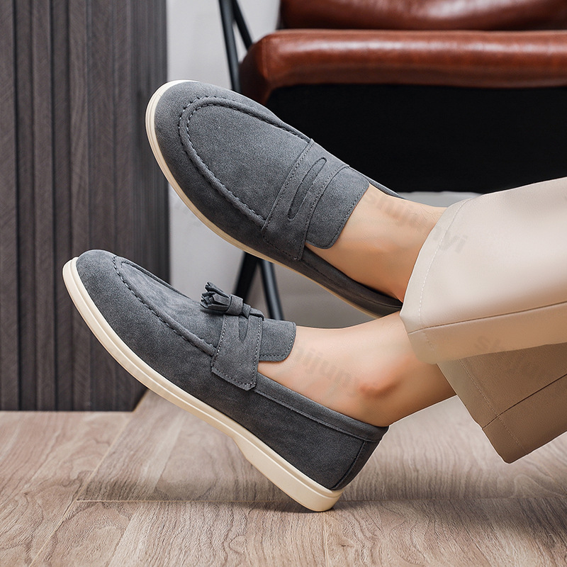 Men Flat Loafers Frosted Suede - Mens Fashion Autumn 2025 评论和价格