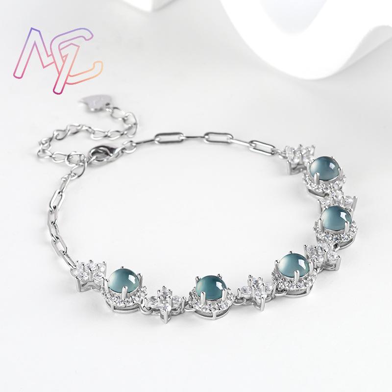 Blue Myanmar Jadeite Bracelet  - Mens Fashion Bracelet 评论和价格