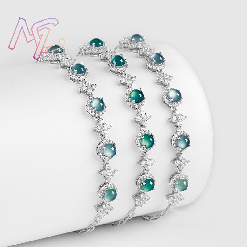 Blue Myanmar Jadeite Bracelet  - Mens Fashion Bracelet 评论和价格