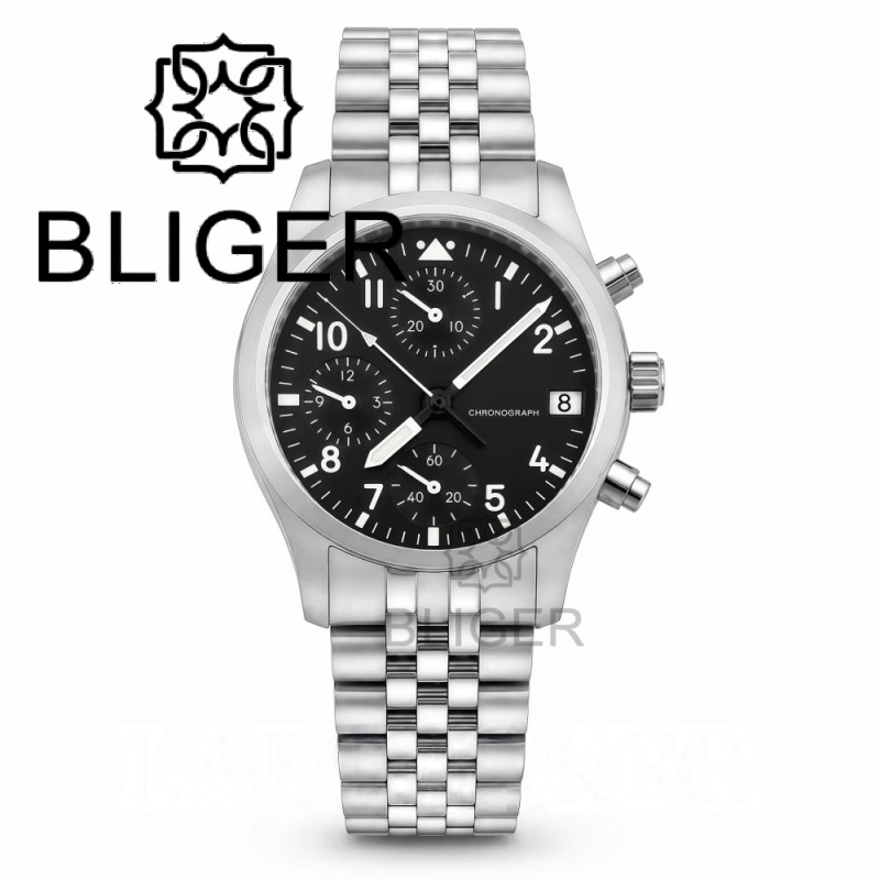 BLIGER Full Black Brushed 38mm - Mens Fashion Bracelet 评论和价格