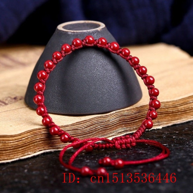Customized Natural Red Cinnaba - Mens Fashion Bracelet 评论和价格