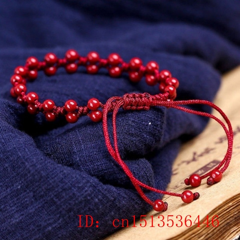 Customized Natural Red Cinnaba - Mens Fashion Bracelet 评论和价格