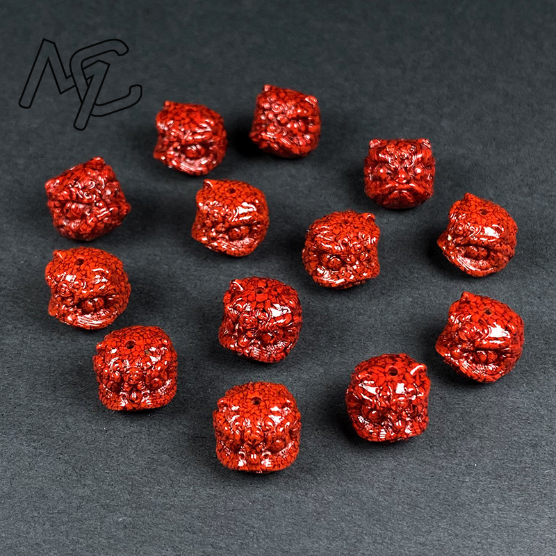 10pc Natural Cinnabar Crystal  - Mens Fashion Bracelet 评论和价格