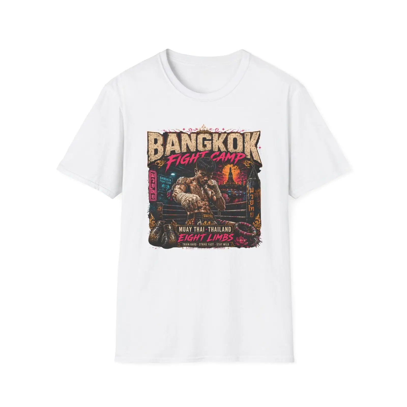 Muay Thai T Shirt Bangkok Figh - Mens Fashion Bangkok 评论和价格